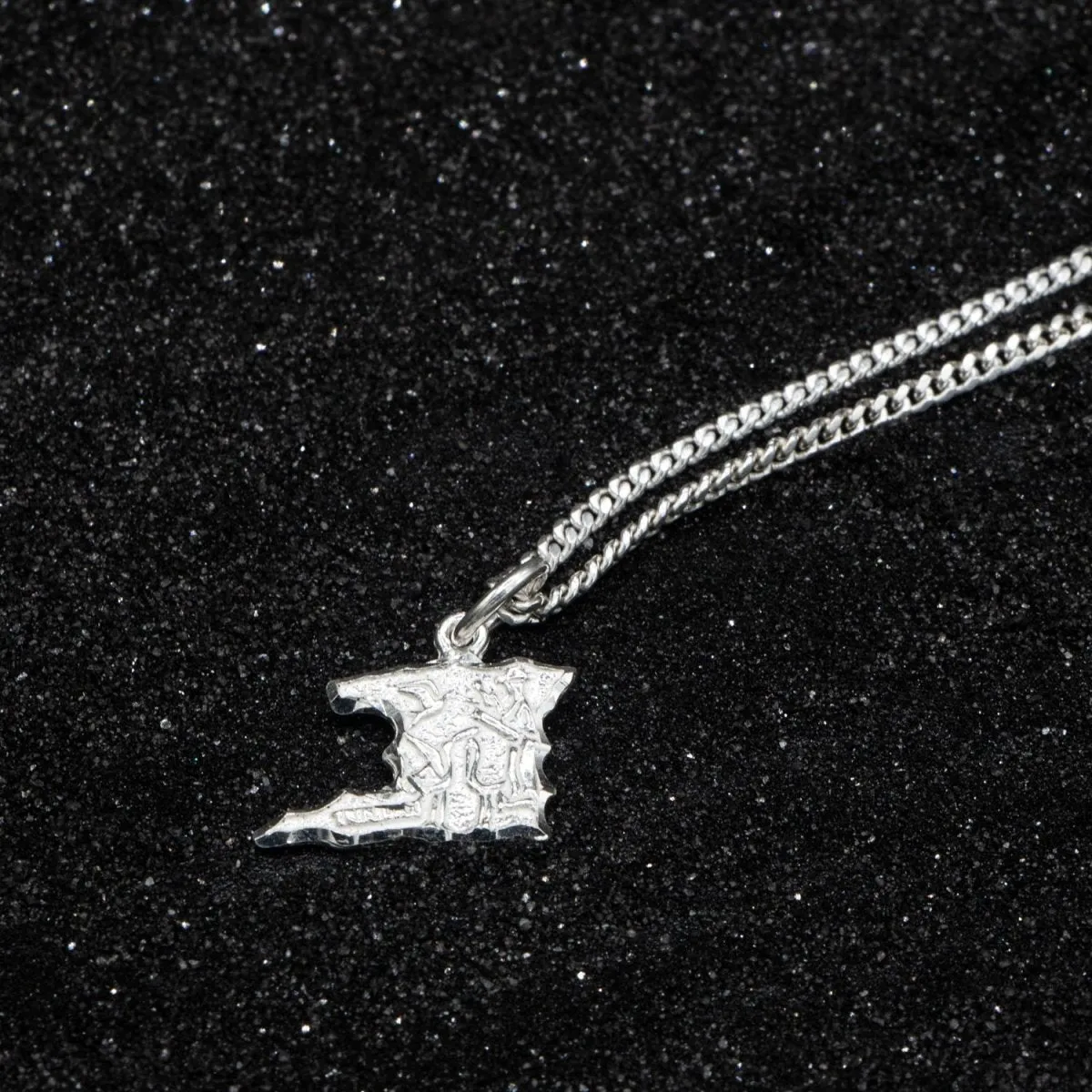 Large Trinidad Map Pendant with Chain