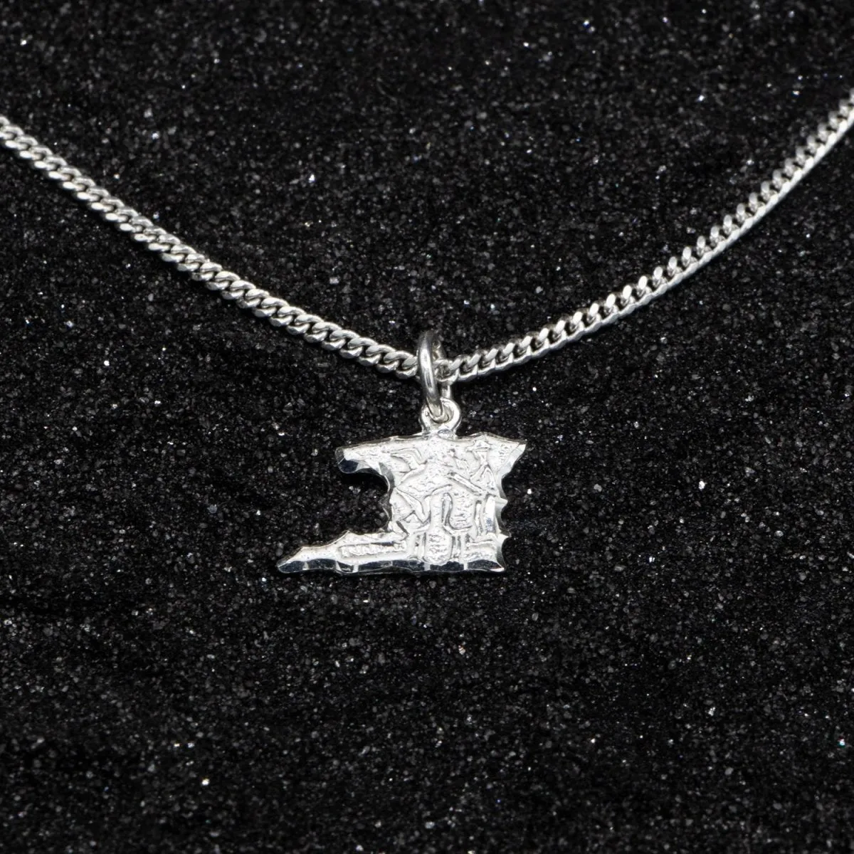 Large Trinidad Map Pendant with Chain