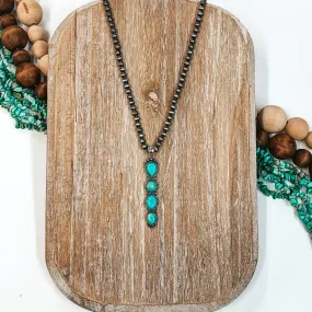 Lariat Inspired Pendant Necklace in Turquoise