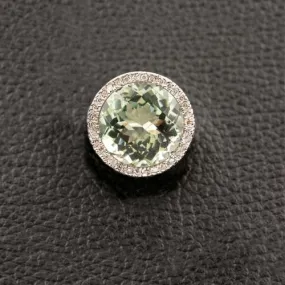 Lemon Quartz & Diamond Ring
