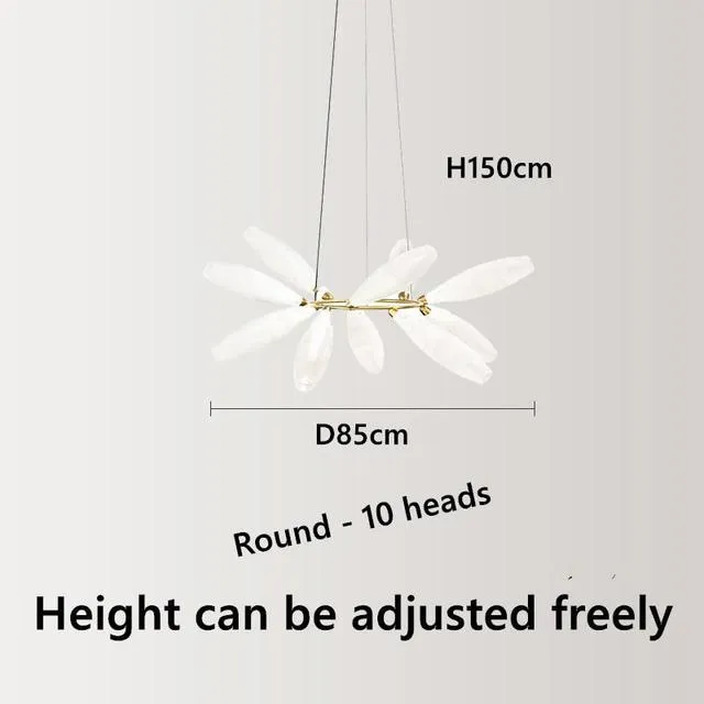 Light luxury restaurant chandelier indoor villa bar glass lamps Nordic minimalist living room bedroom LED chandelier lighting