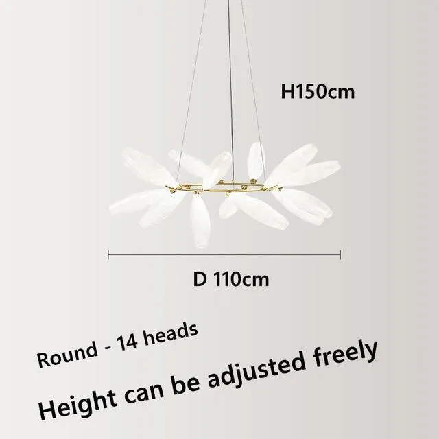 Light luxury restaurant chandelier indoor villa bar glass lamps Nordic minimalist living room bedroom LED chandelier lighting