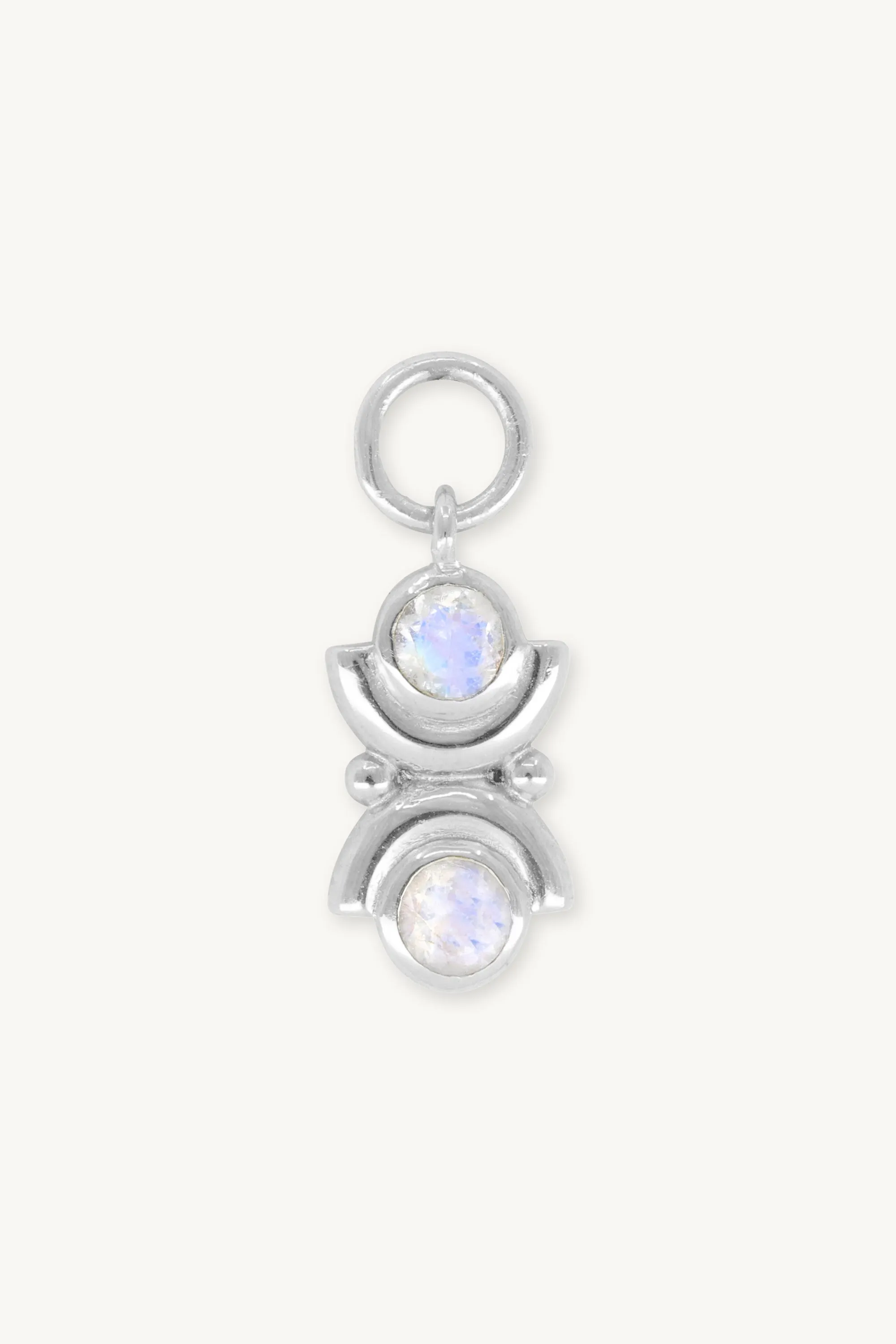Lotus Silver Moonstone Charm
