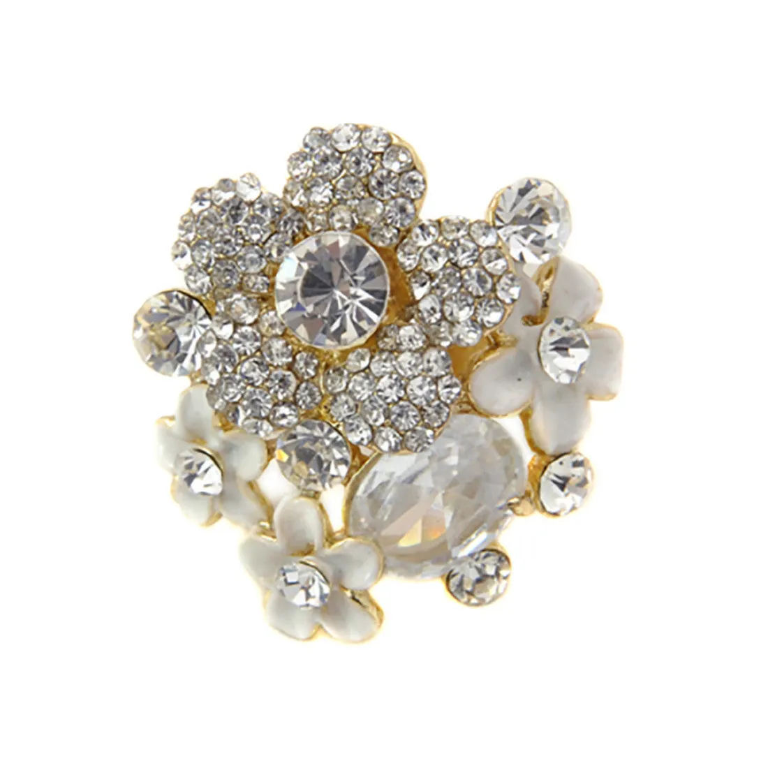 LUSCIOUS ROCKS COCKTAIL RING - GOLD