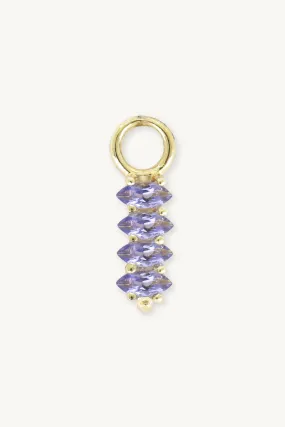 Lynx Iolite Marquise Gold Charm