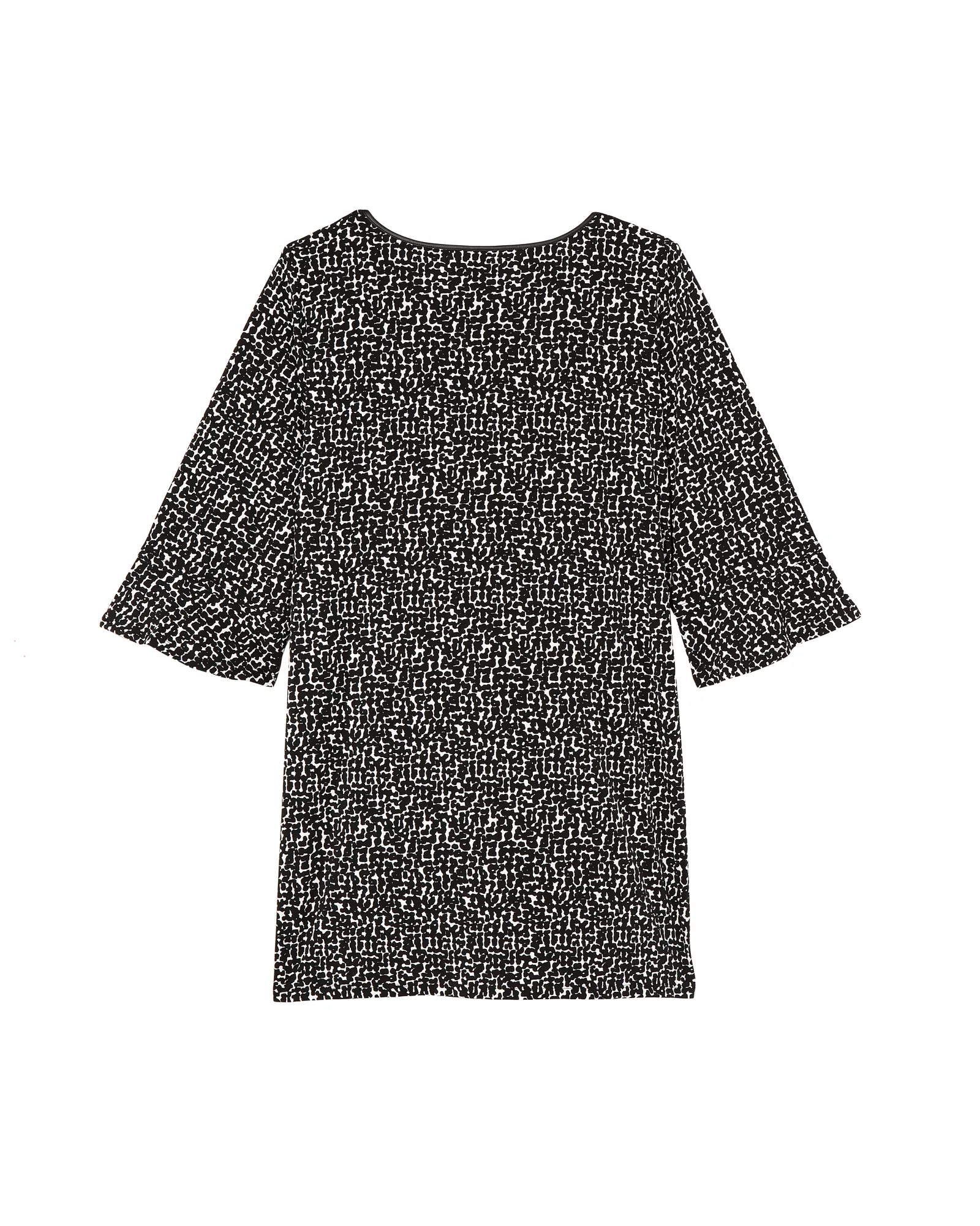Margate Shift Dress with Shoulder Zip Detail | Black / White