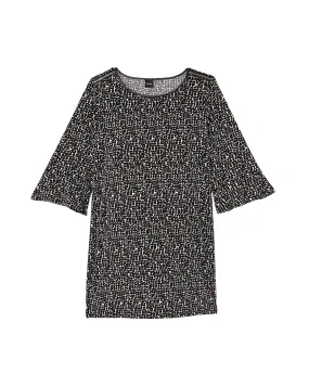 Margate Shift Dress with Shoulder Zip Detail | Black / White