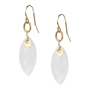 Marquis Rainbow Moonstone Earrings
