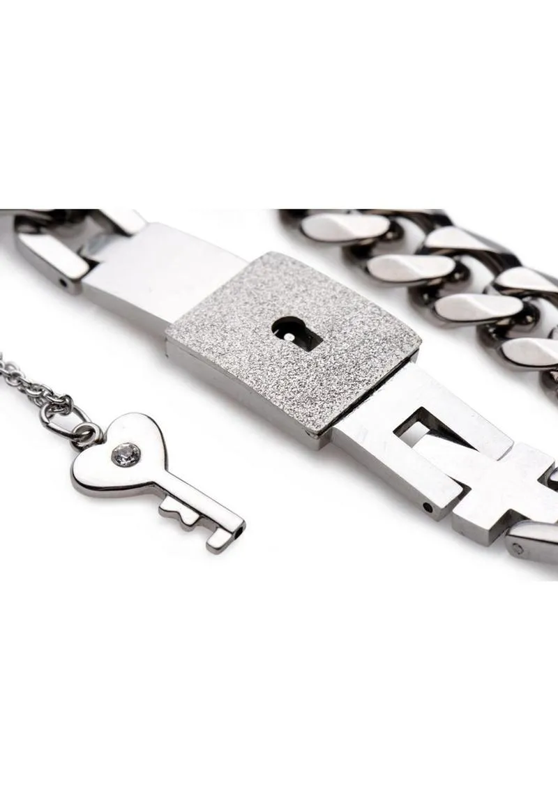Master Series Chained Locking Bracelet and Key Necklace