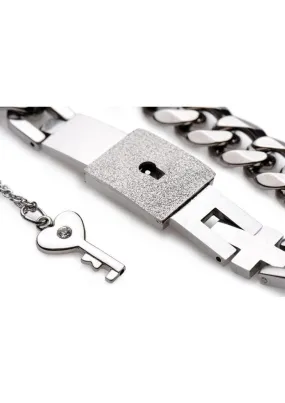 Master Series Chained Locking Bracelet and Key Necklace