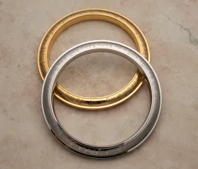 Medium heavierweight solid stainless steel Karas - some with gold tone