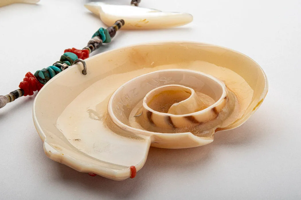 Melon Shell Bear Fetish Necklace