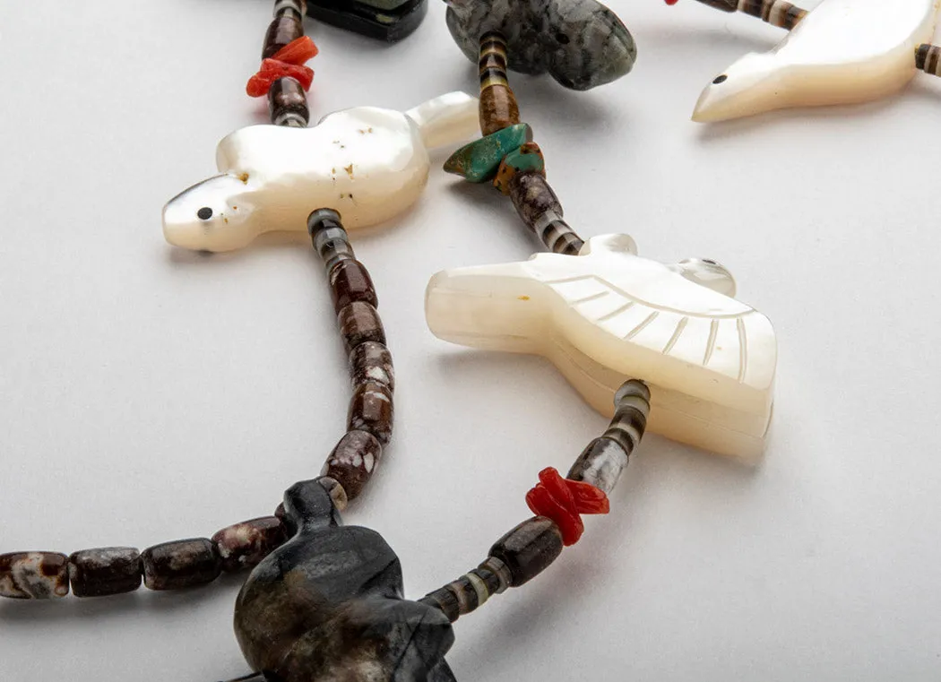 Melon Shell Bear Fetish Necklace
