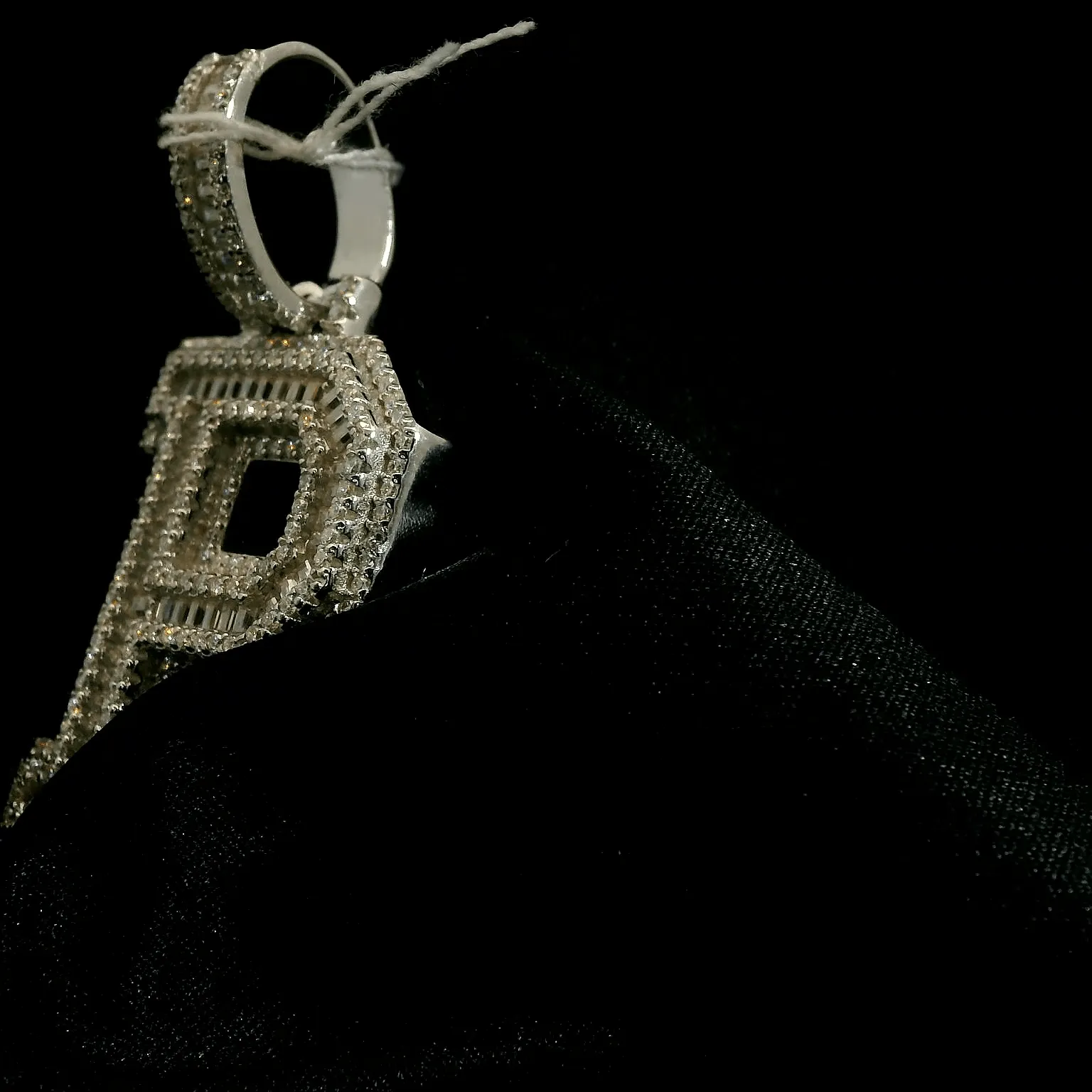 Moissanite Letter ‘P’ Pendant