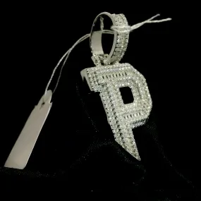 Moissanite Letter ‘P’ Pendant