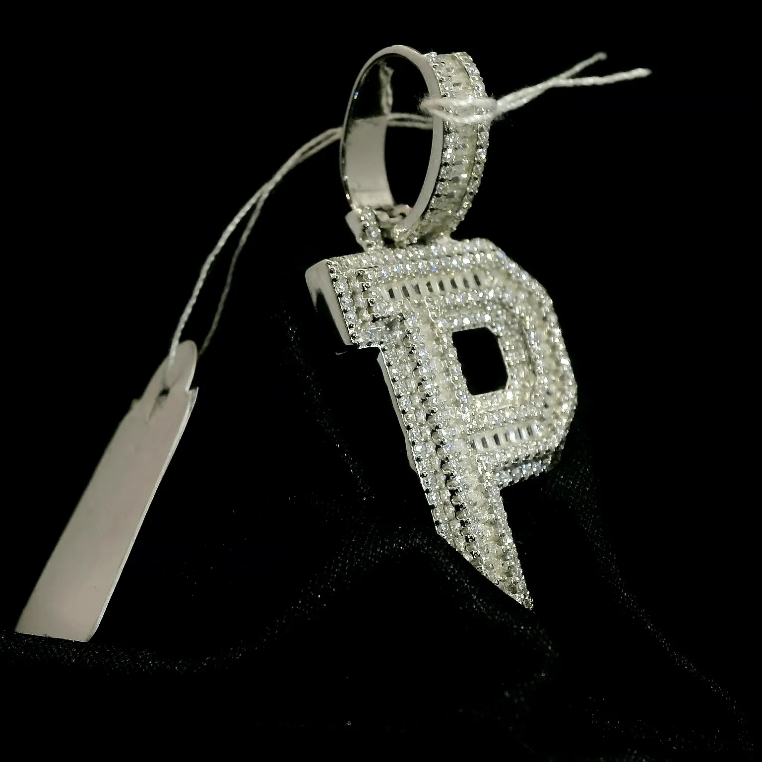 Moissanite Letter ‘P’ Pendant