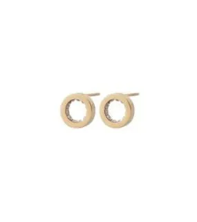 Monaco Stud Mini Gold Earrings