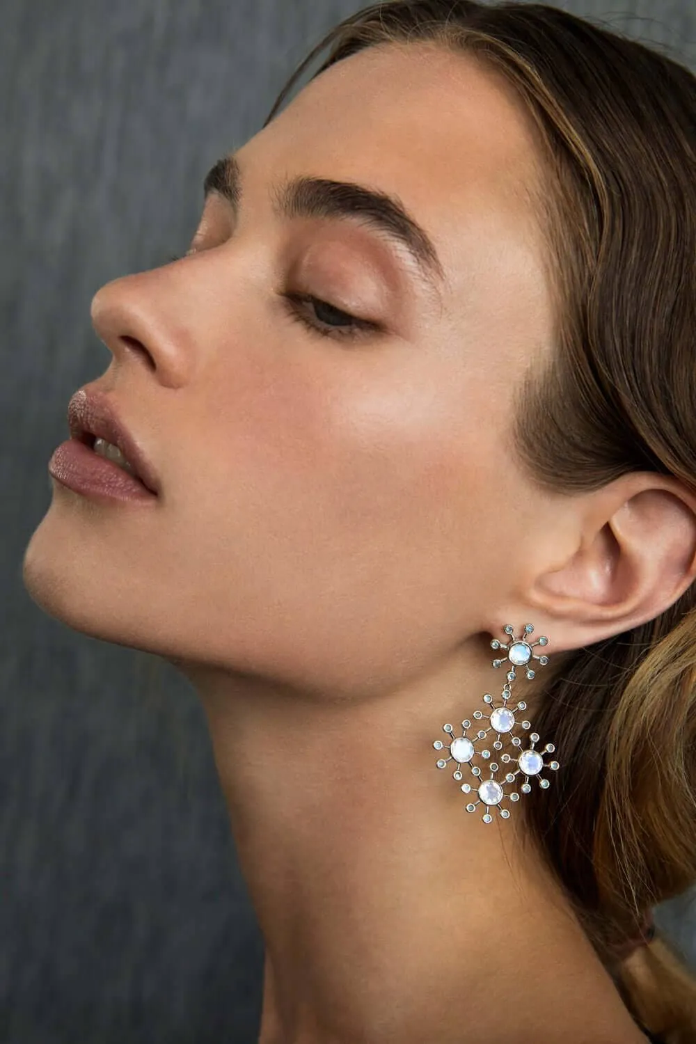 Moonstone Blossom Earrings W-AP