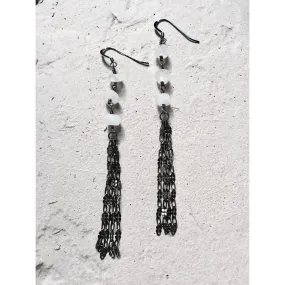 Moonstone Tassel Earrings