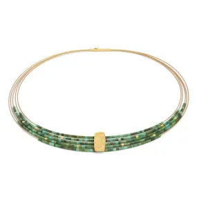 Movena Green Turquoise Necklace - 84922356