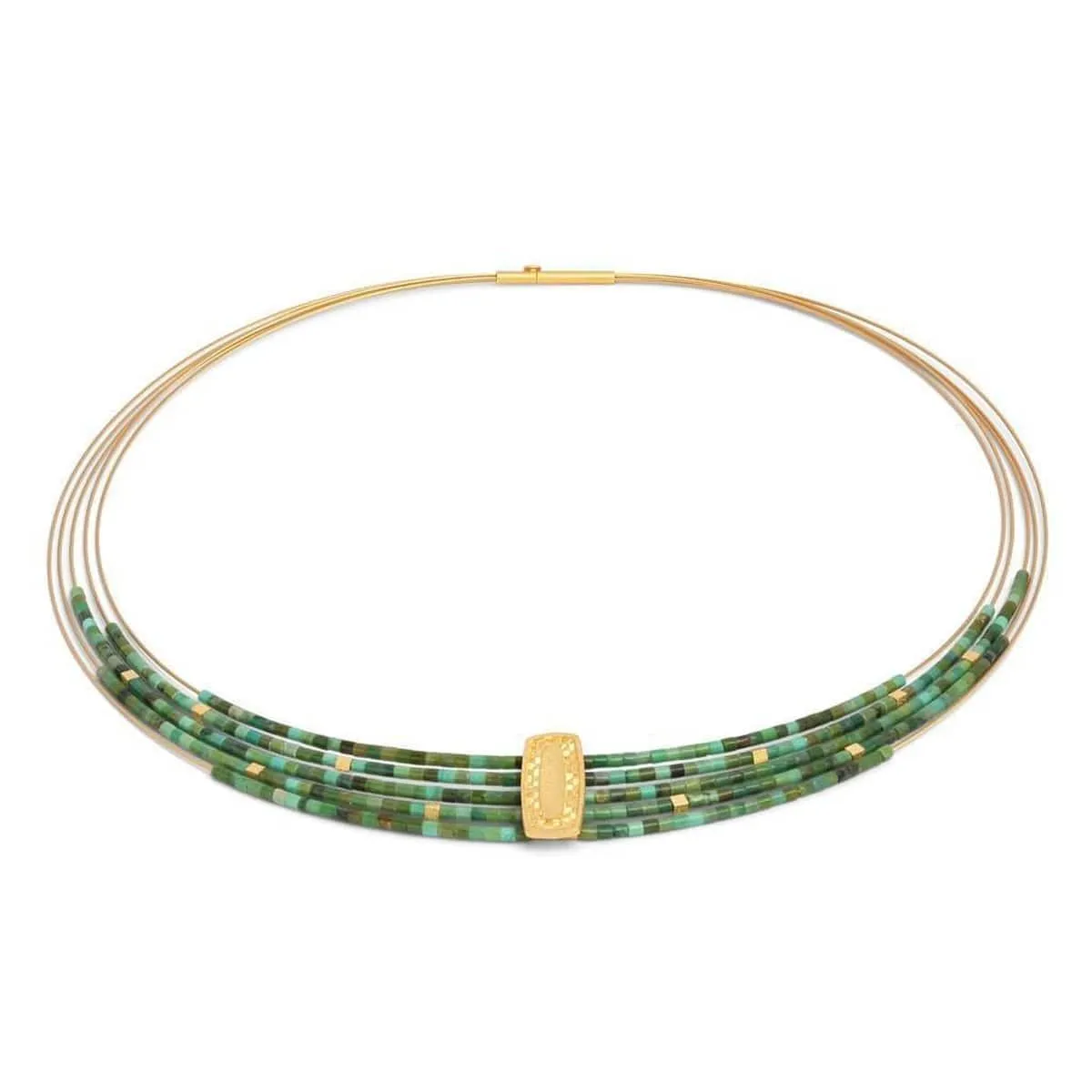 Movena Green Turquoise Necklace - 84922356