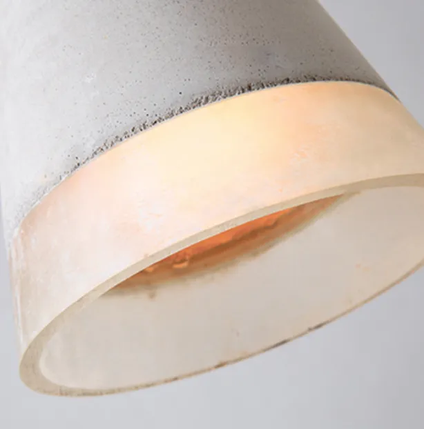 Natanael Modern Cone Cement Pendant Light