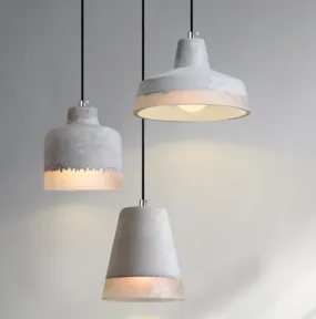 Natanael Modern Cone Cement Pendant Light