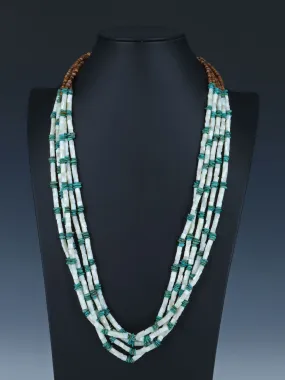 Native American Santo Domingo Mother of Pearl Necklace