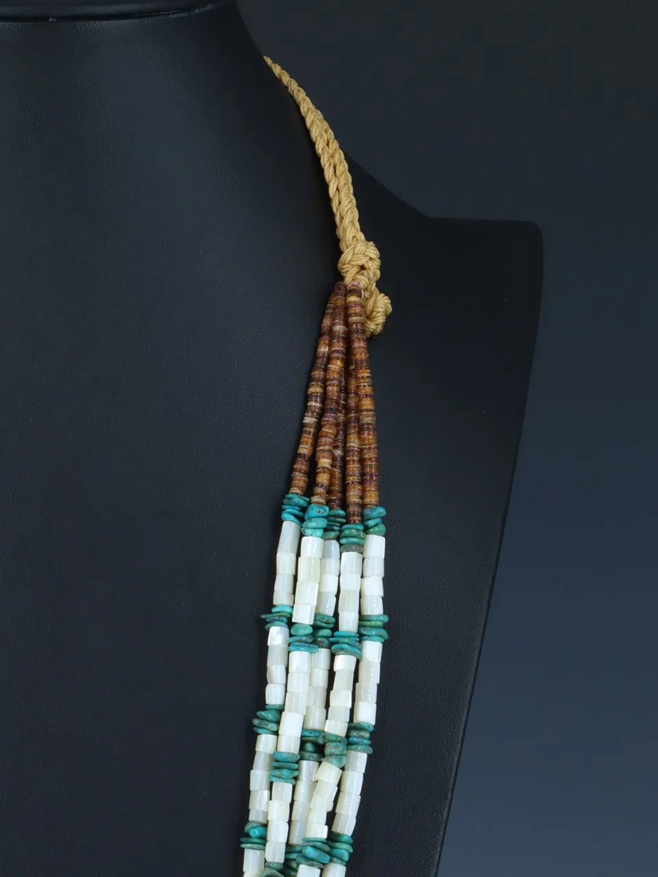 Native American Santo Domingo Mother of Pearl Necklace