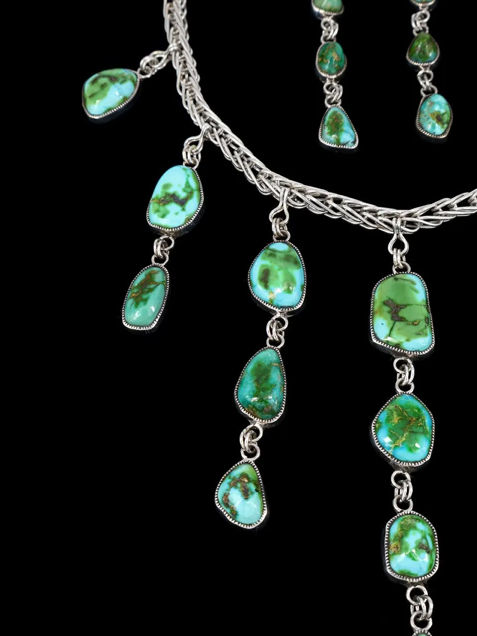 Native American Sonoran Gold Turquoise Necklace Set