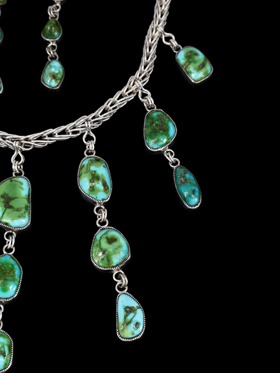 Native American Sonoran Gold Turquoise Necklace Set