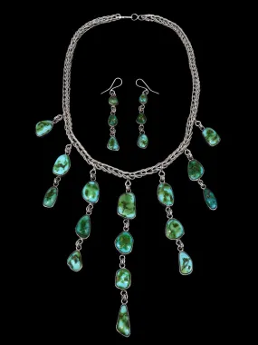 Native American Sonoran Gold Turquoise Necklace Set