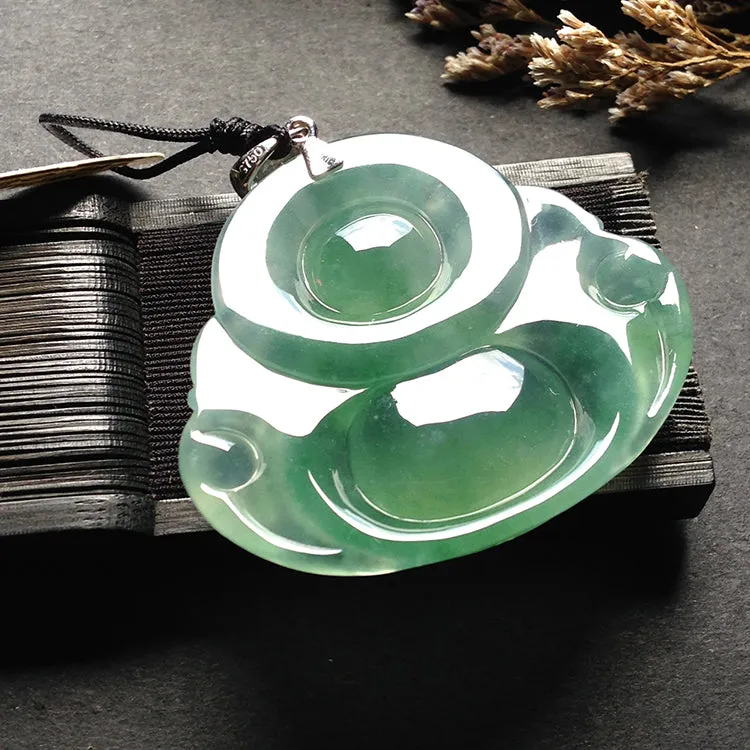 Natural Jade Pendant Jadeite Buddha Pendant PT293