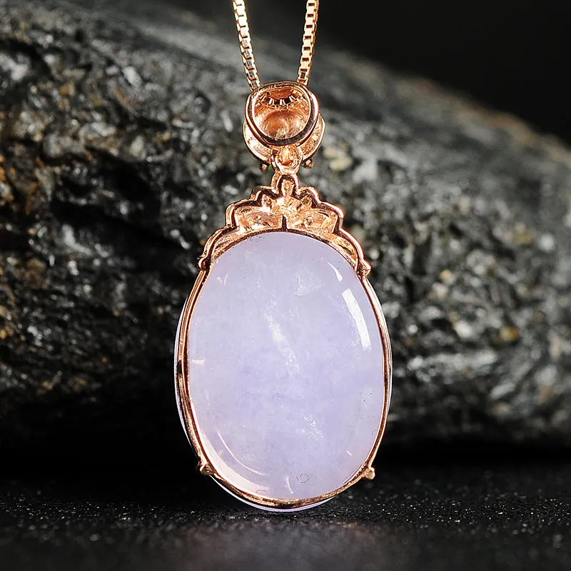 Natural Jade Pendant Jadeite Gold Pendant PT87
