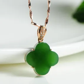 Natural Jade Pendant Nephrite Gold Pendant PT140