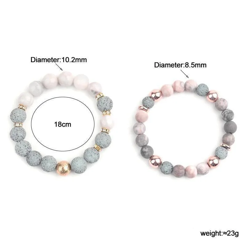 Natural Stone Bracelets Charm Jewelry #BC303 Unisex Accessories