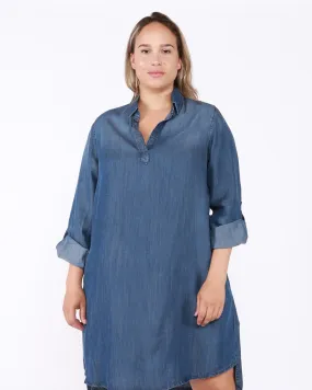Nyomi A-Line Tencel Dress | Medium Wash
