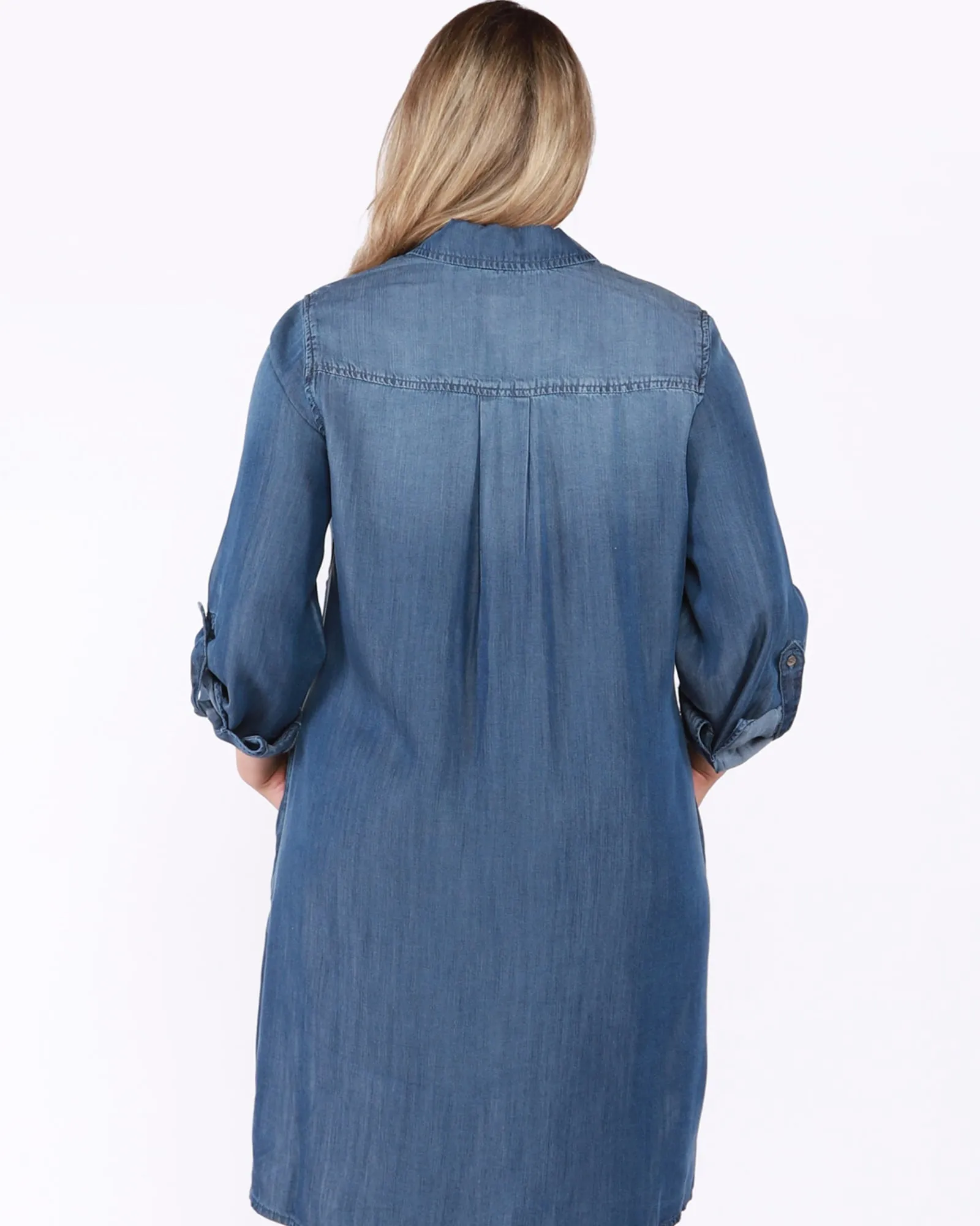 Nyomi A-Line Tencel Dress | Medium Wash