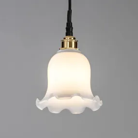 Old School Electric Tulip opal glass bathroom pendant light