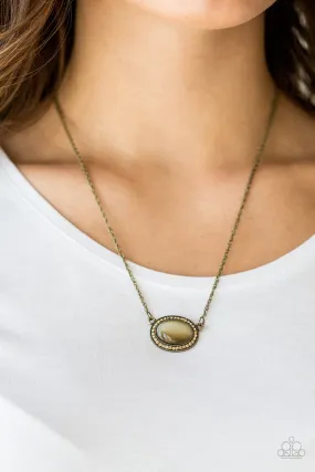 Open Door Jewelry - Anything GLOWS - Brass Necklace - Paparazzi Accessories