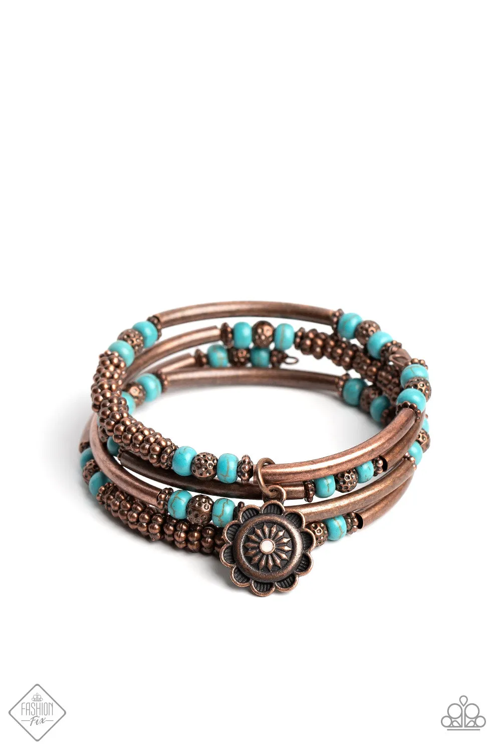 Open Door Jewelry - Badlands Bunch - Copper Bracelet - Paparazzi Accessories