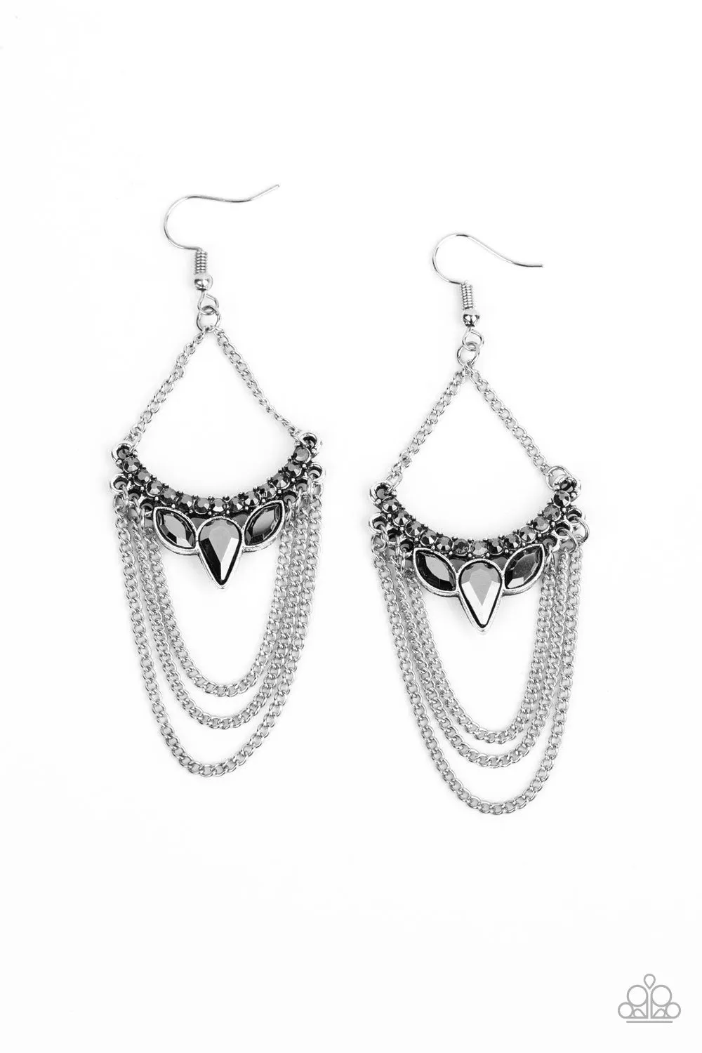 Open Door Jewelry - Burst Into TIERS - Silver Earrings - Paparazzi Accessories
