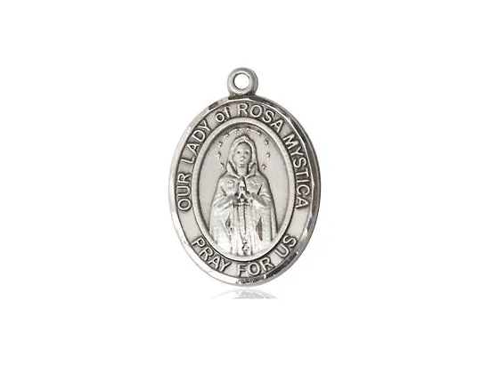 Our Lady Of Rosa Mystica Silver Pendant And Chain Religious