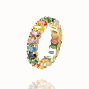Ovalla Rainbow Ring Gold