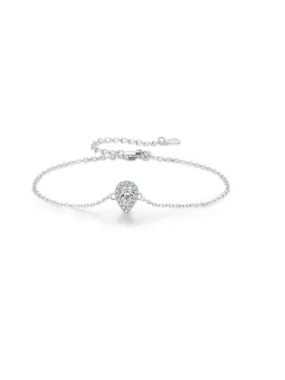 Pear Dainty Bracelet, .925 Sterling Silver Diamond Zircon Waterproof Luxury Bracelet