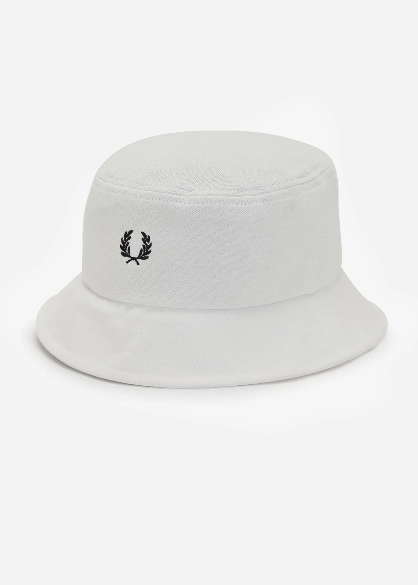 Pique bucket hat - snow white black