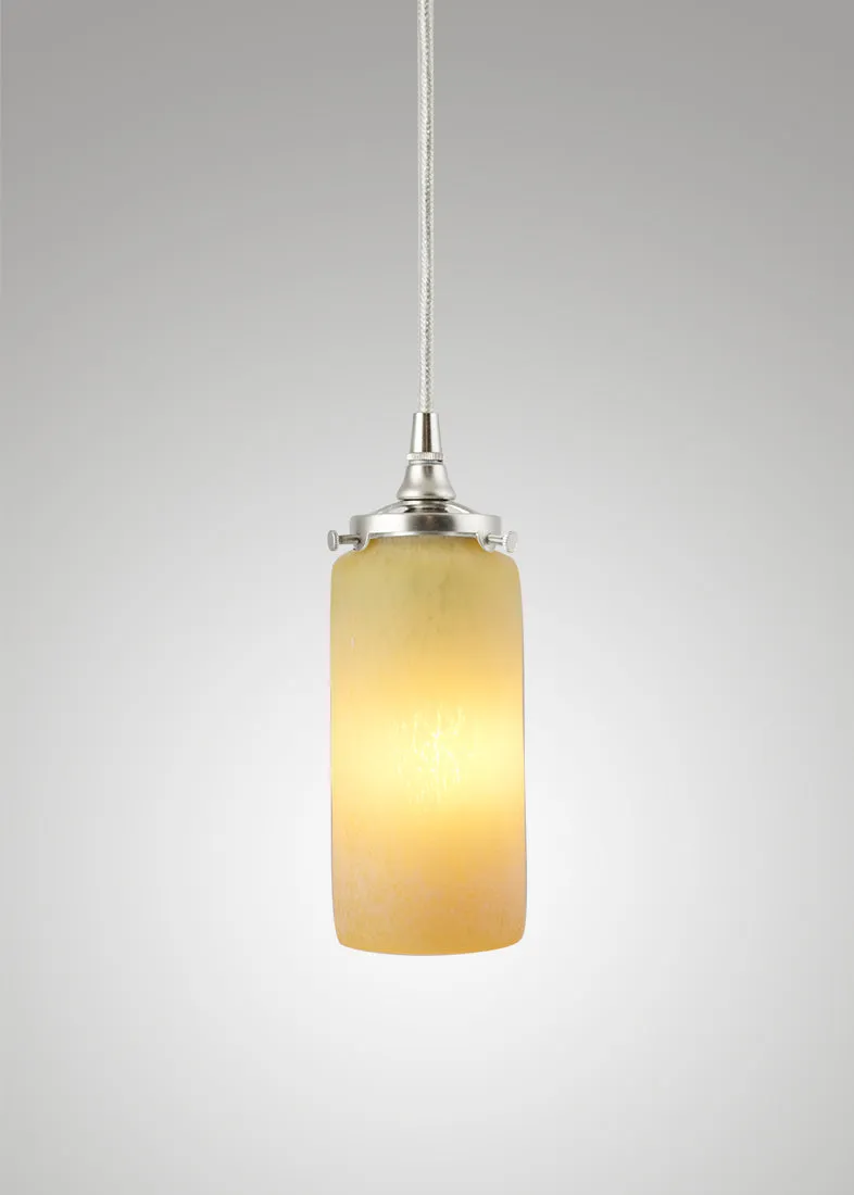 Prairie Glass Spotted Cylinder Pendant