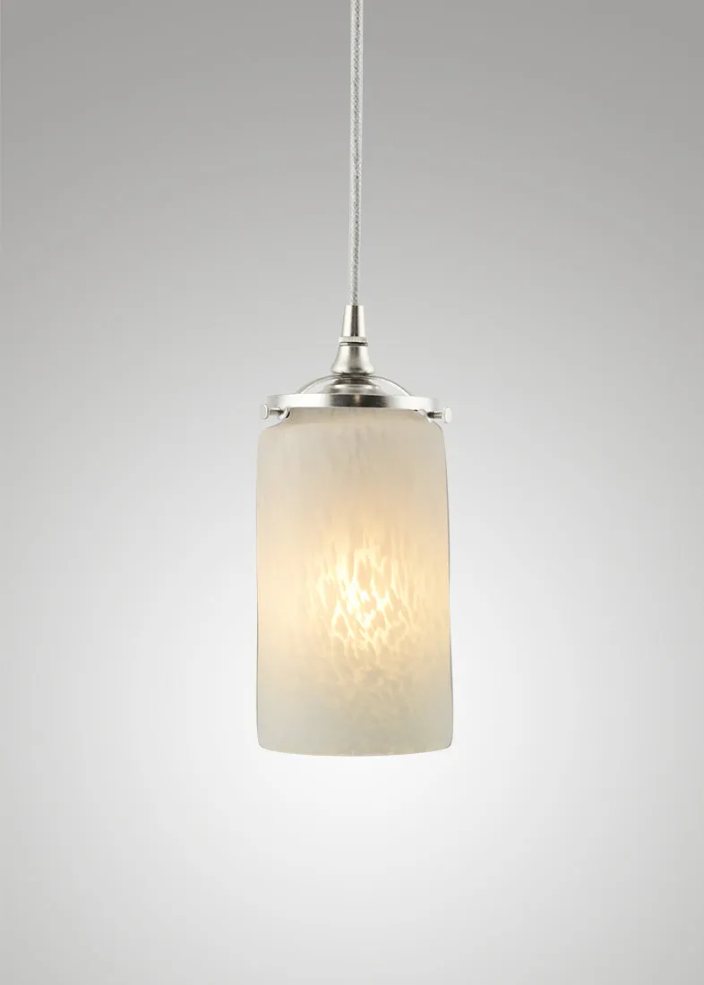 Prairie Glass Spotted Cylinder Pendant