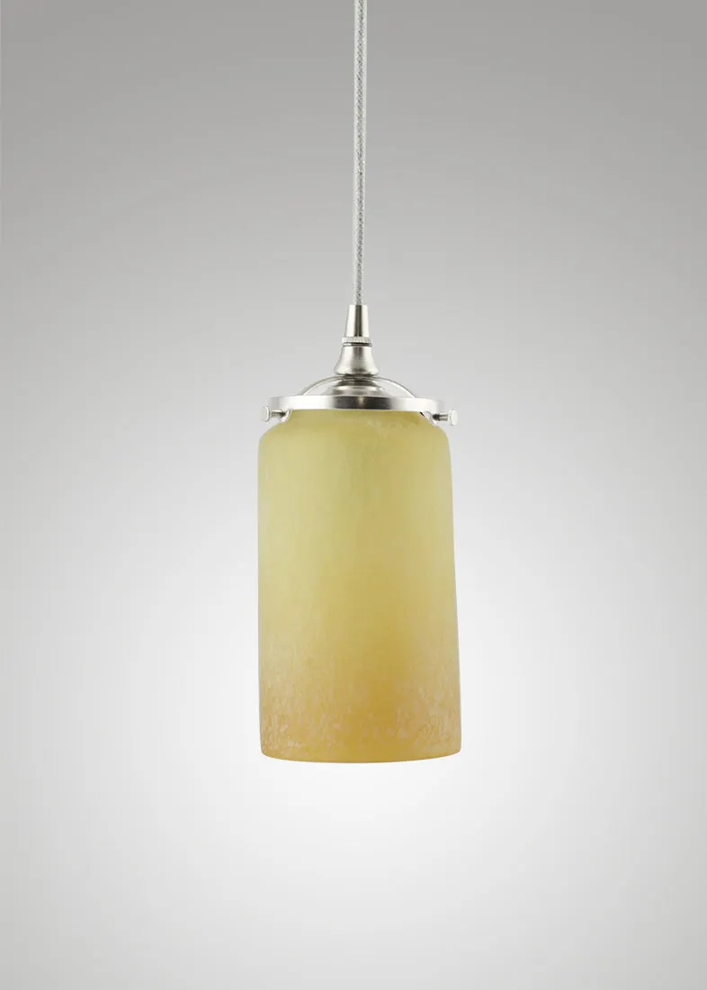 Prairie Glass Spotted Cylinder Pendant