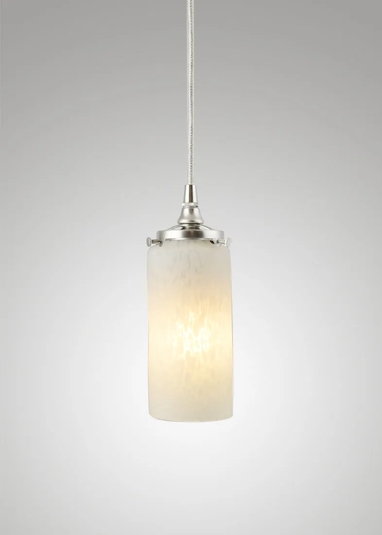 Prairie Glass Spotted Cylinder Pendant